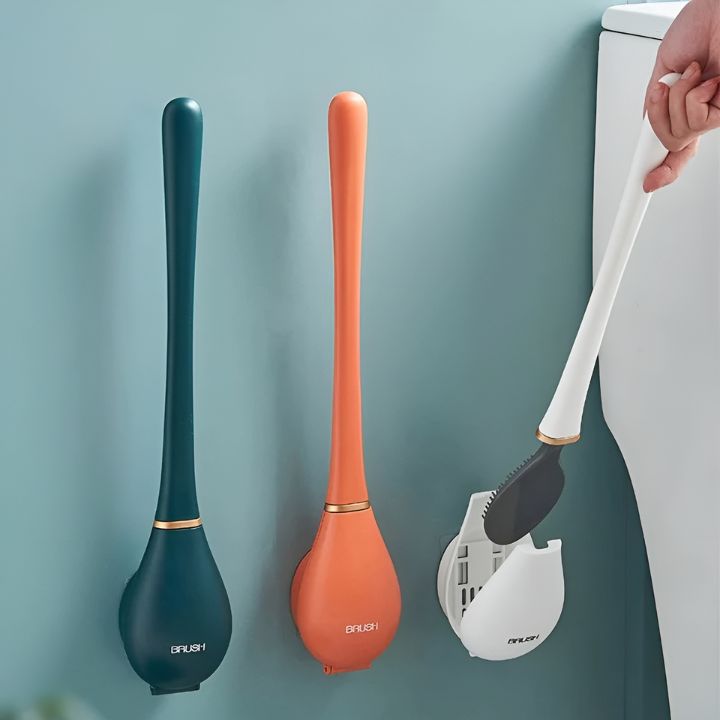 Avtoit | CleanSweep | Silicone Toilet Brush with Wall Holder