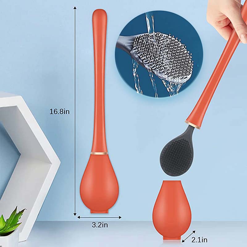 Avtoit | CleanSweep | Silicone Toilet Brush with Wall Holder