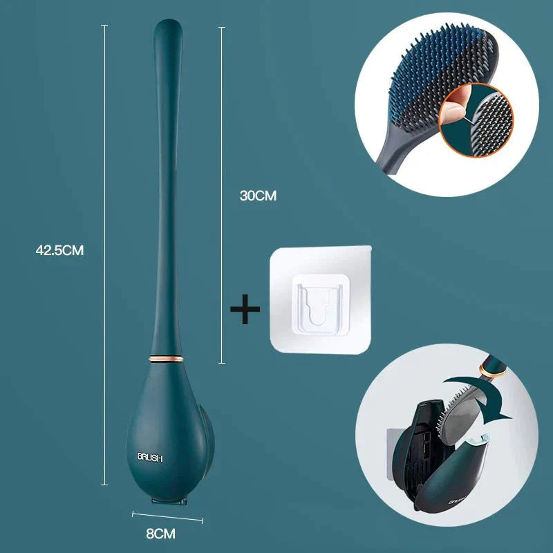 Avtoit | CleanSweep | Silicone Toilet Brush with Wall Holder