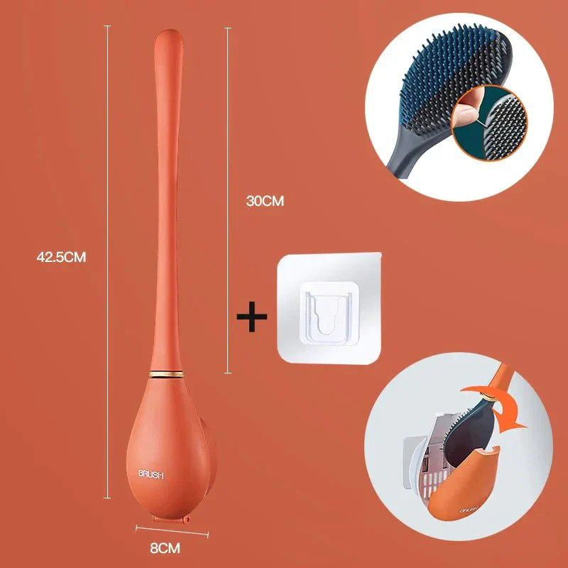 Avtoit | CleanSweep | Silicone Toilet Brush with Wall Holder