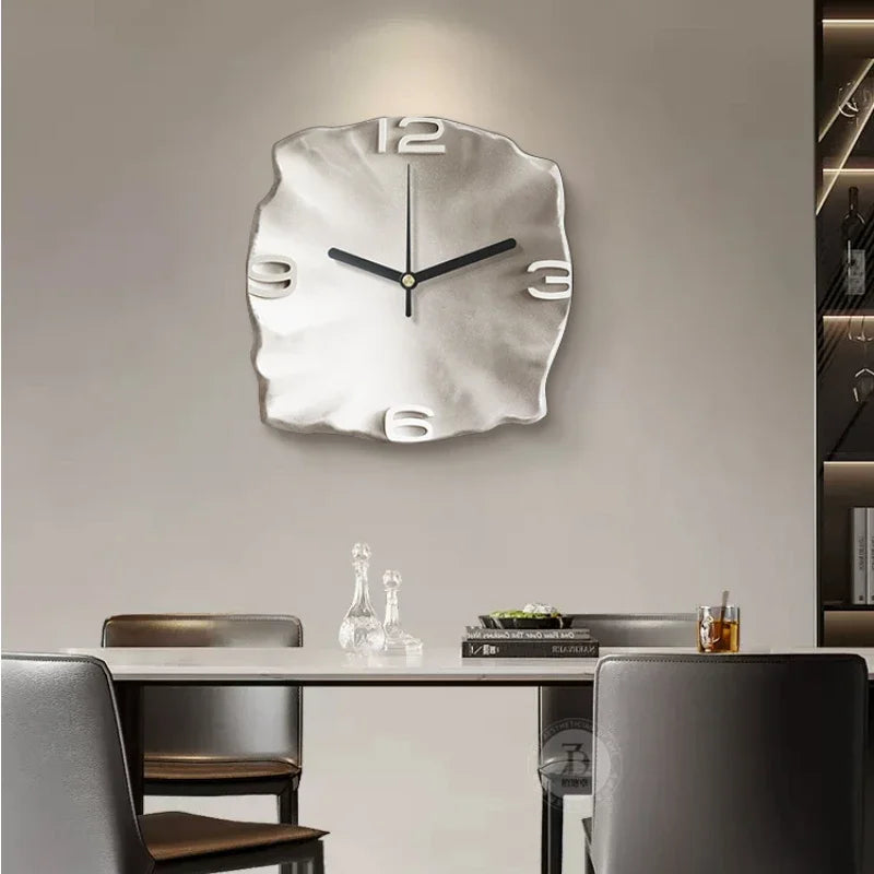 Avtoit | Modern 3D Wall Clock – Large 30cm Designer Sandstone Clock with Silent Quartz Movement