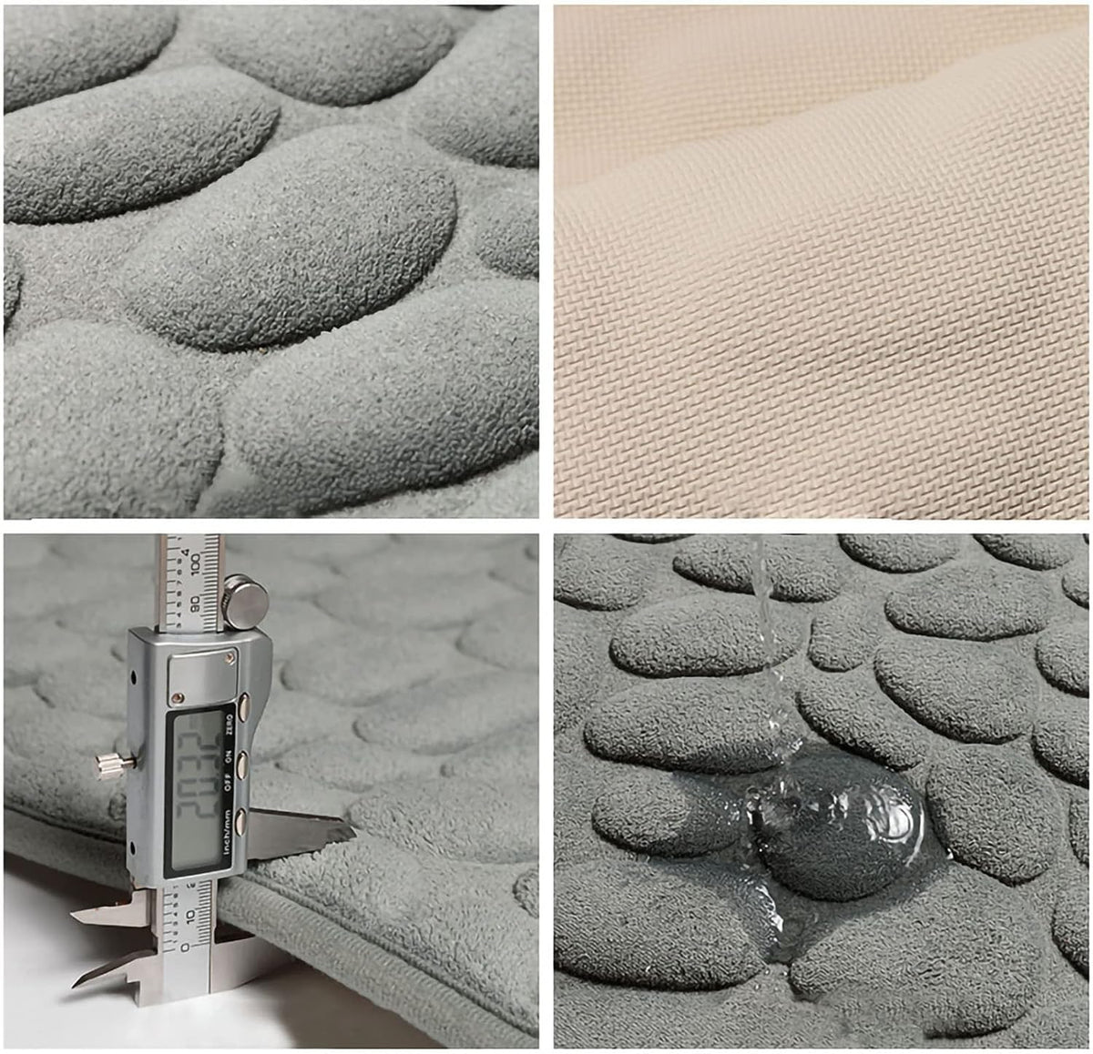 Avtoit | CobbleMat | Anti-slip PVC Bath Mat with Pebble Stone Design