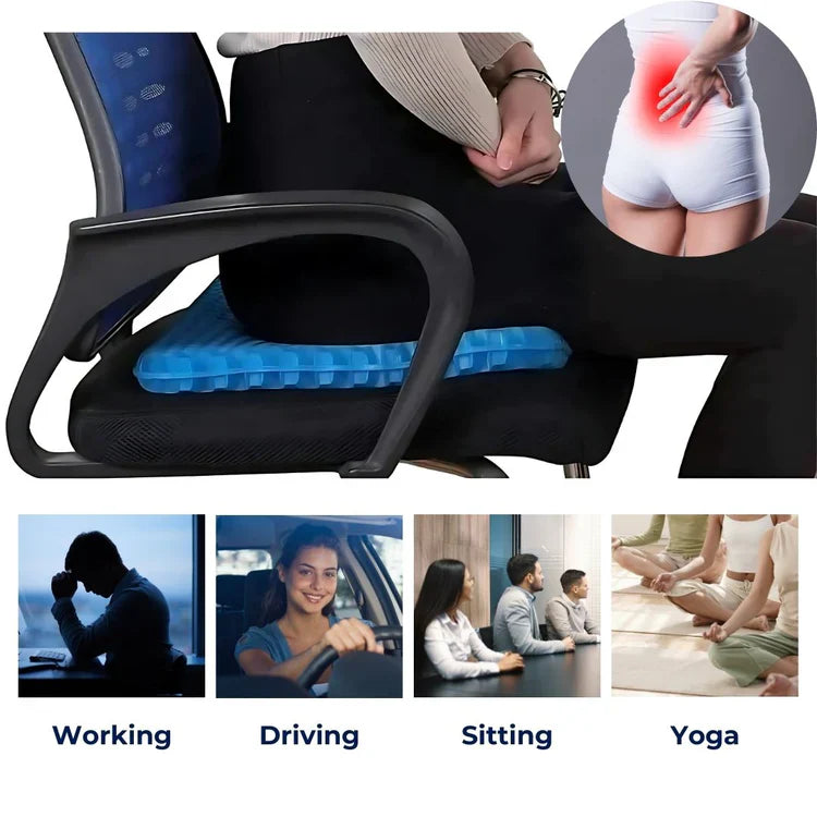 Avtoit | Cooling Gel Seat Cushion | Breathable, Flexible & Pain Relief for Office Chairs, Cars, and Home Use