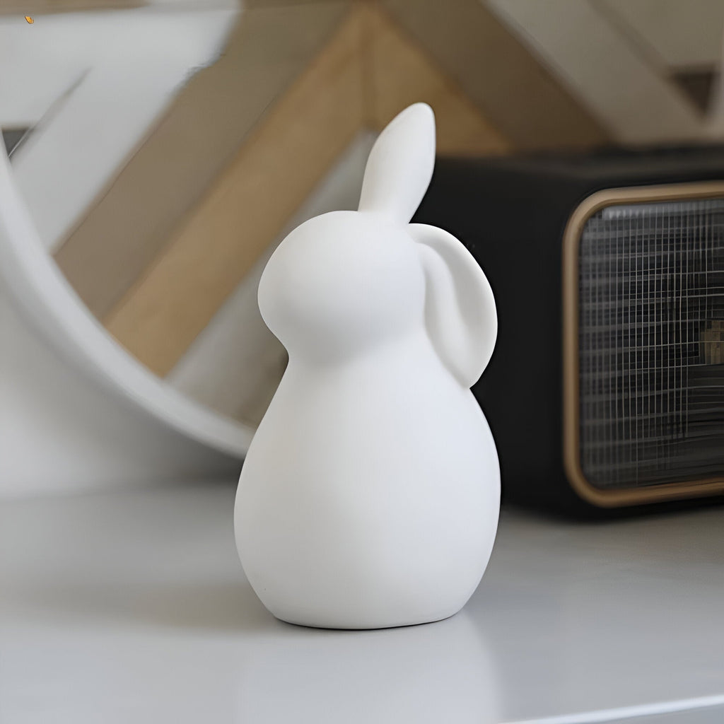 Avtoit | ConeyBliss Minimalist Ceramic Bunny – Elegant White Easter Rabbit Figurine Decor