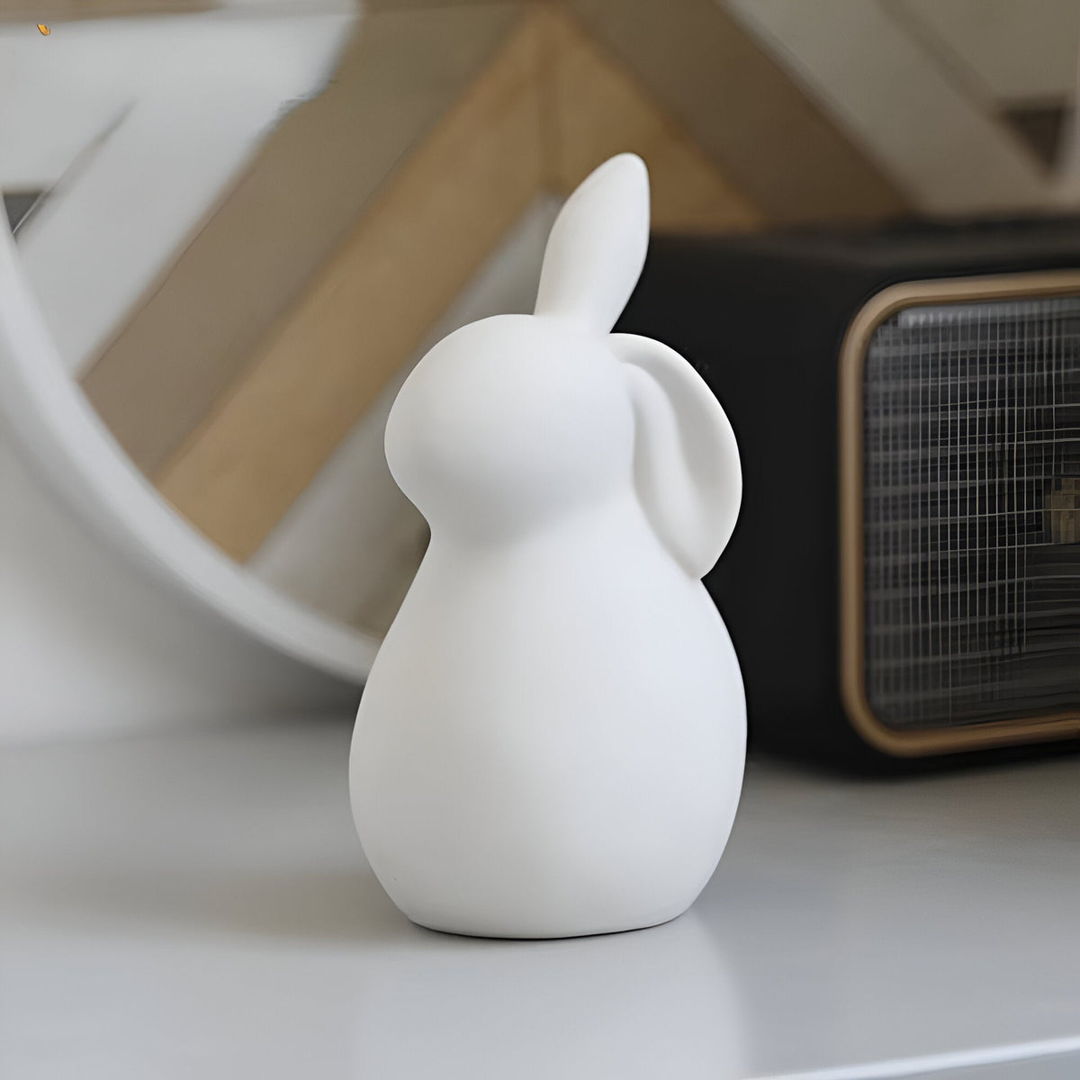 Avtoit | ConeyBliss Minimalist Ceramic Bunny – Elegant White Easter Rabbit Figurine Decor