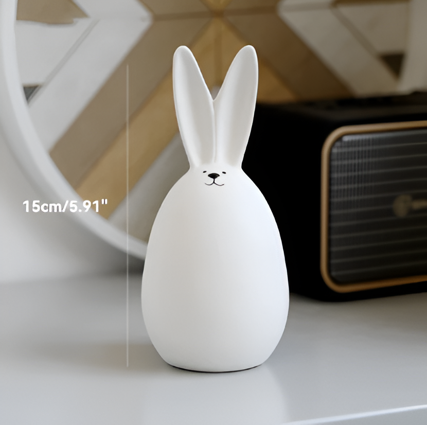 Avtoit | ConeyBliss Minimalist Ceramic Bunny – Elegant White Easter Rabbit Figurine Decor