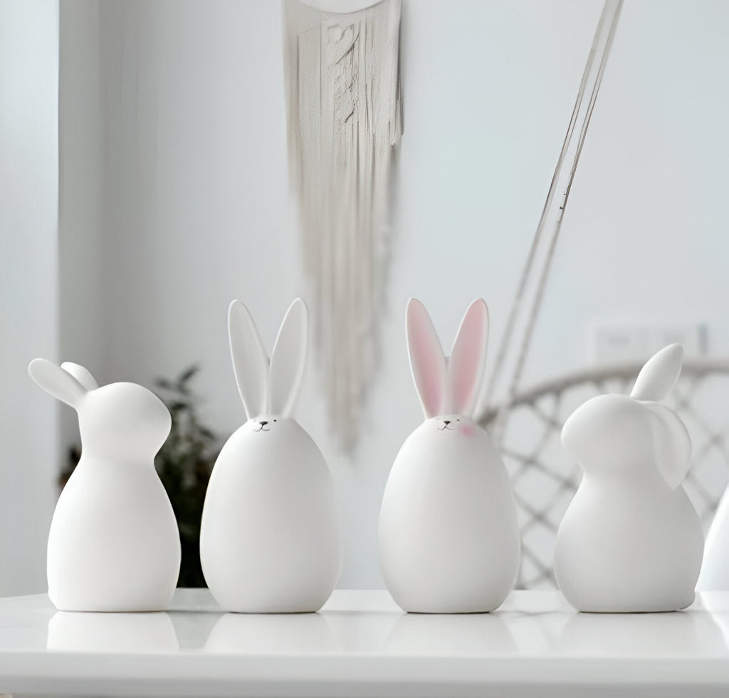 Avtoit | ConeyBliss Minimalist Ceramic Bunny – Elegant White Easter Rabbit Figurine Decor