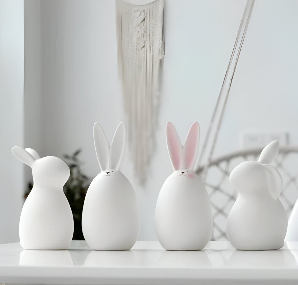 Avtoit | ConeyBliss Minimalist Ceramic Bunny – Elegant White Easter Rabbit Figurine Decor