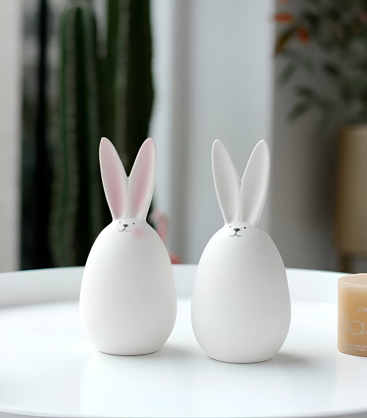 Avtoit | ConeyBliss Minimalist Ceramic Bunny – Elegant White Easter Rabbit Figurine Decor