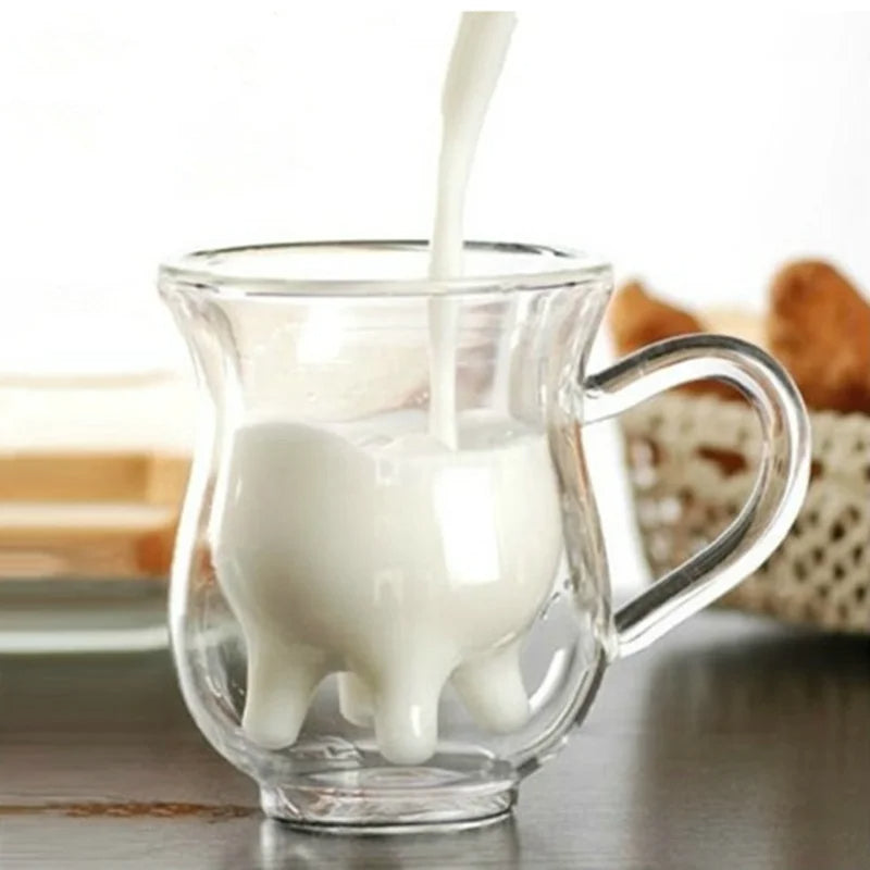 Avtoit | Cow Double Layer Glass Mug