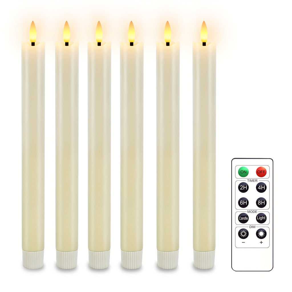 Avtoit | CandleLuxe – 6 LED Taper Candles with Remote for Luxurious Event Lighting