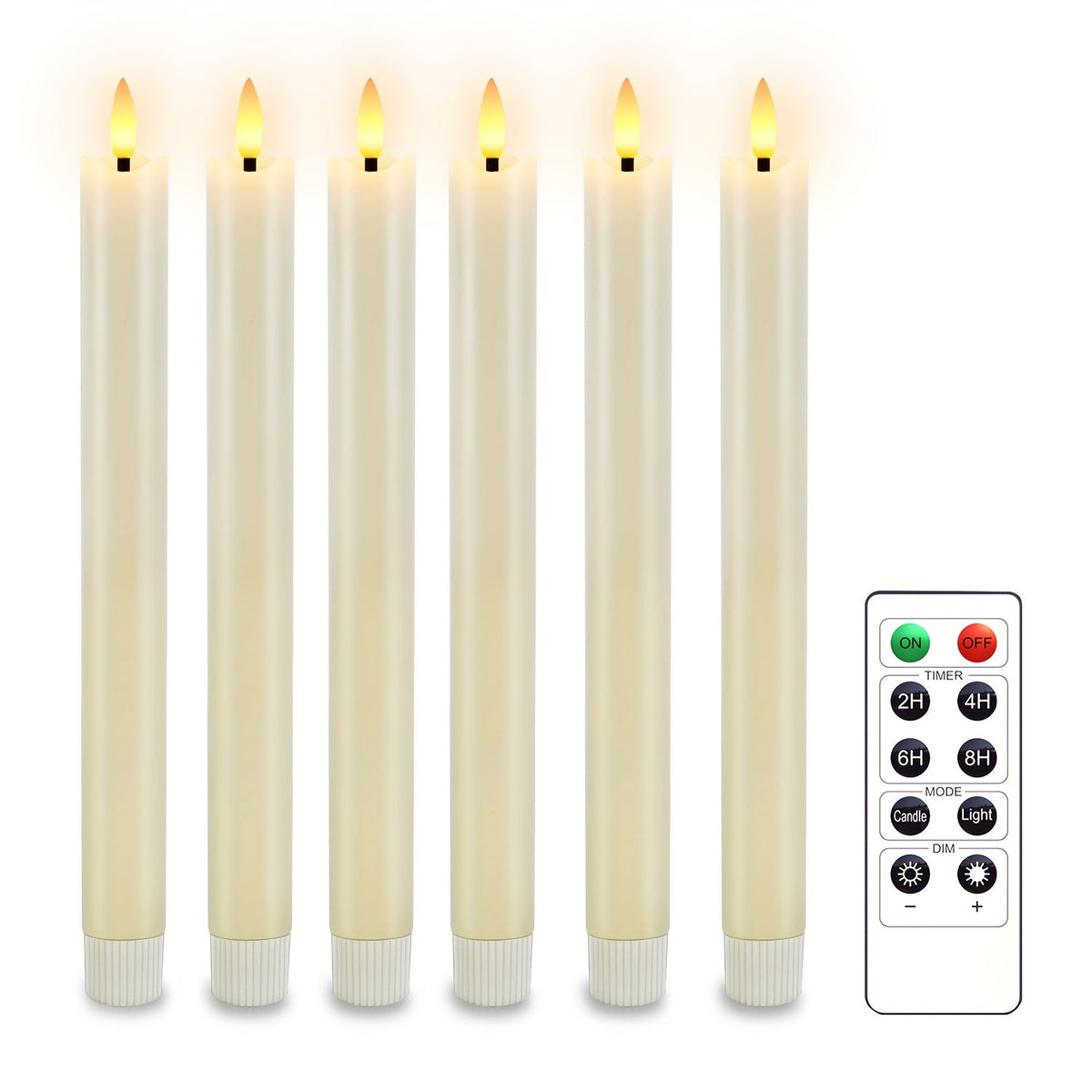 Avtoit | CandleLuxe – 6 LED Taper Candles with Remote for Luxurious Event Lighting
