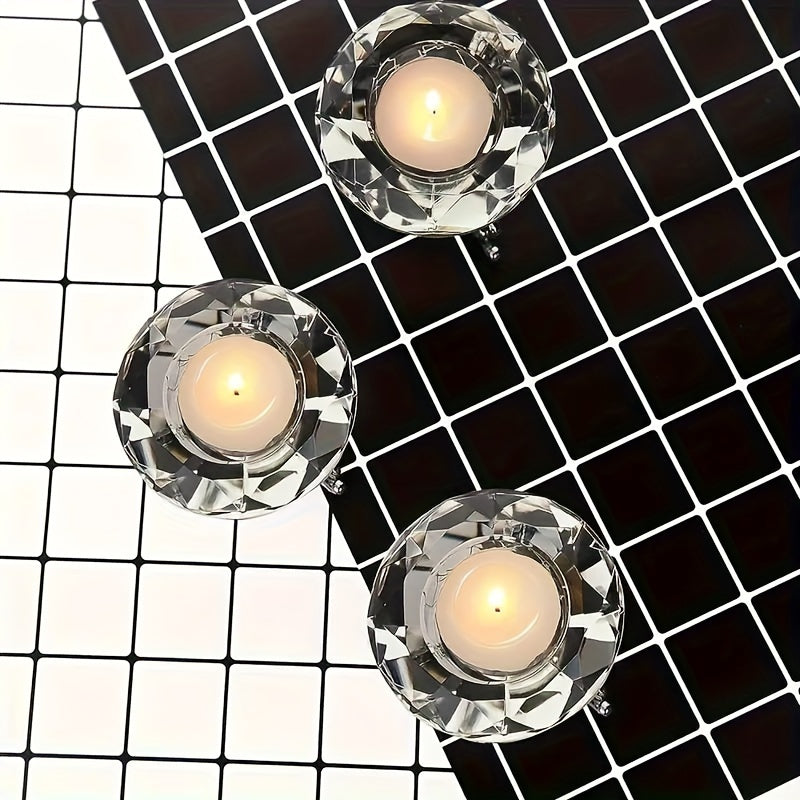 Avtoit | RadiantCrystal - Transparent European Candle Holder Set