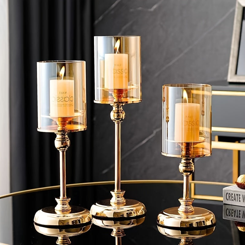 Avtoit | NuptialGlow - Retro Luxe Candleholder Set for Weddings