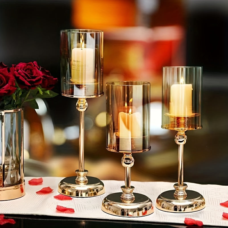 Avtoit | NuptialGlow - Retro Luxe Candleholder Set for Weddings