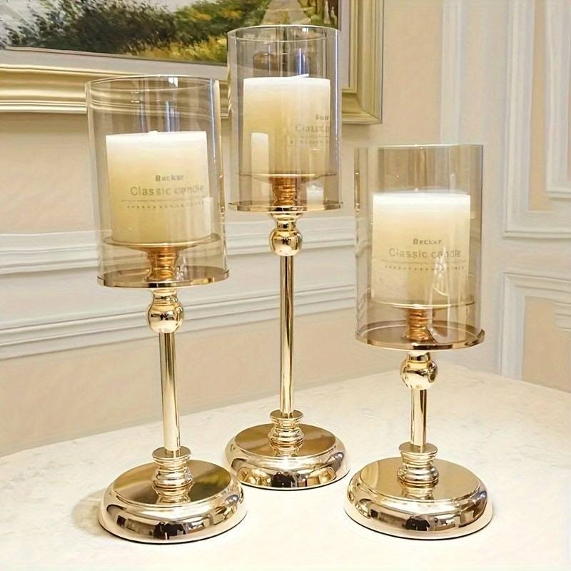 Avtoit | NuptialGlow - Retro Luxe Candleholder Set for Weddings