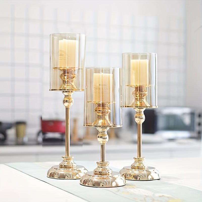 Avtoit | NuptialGlow - Retro Luxe Candleholder Set for Weddings