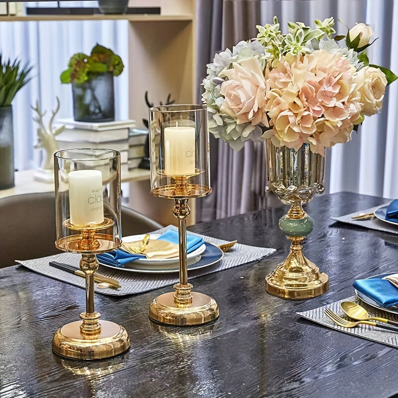 Avtoit | NuptialGlow - Retro Luxe Candleholder Set for Weddings