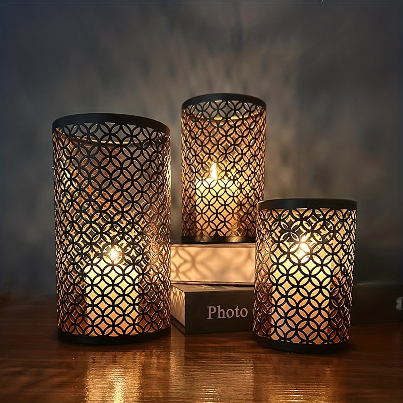 Avtoit | StylishFlame - 3-Piece Iron Candle Holders