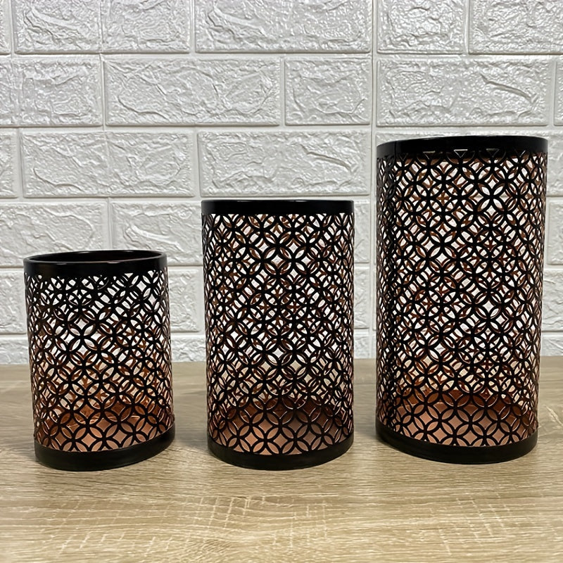 Avtoit | StylishFlame - 3-Piece Iron Candle Holders