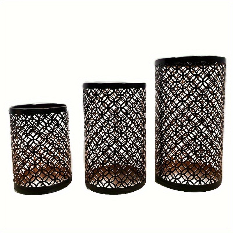 Avtoit | StylishFlame - 3-Piece Iron Candle Holders