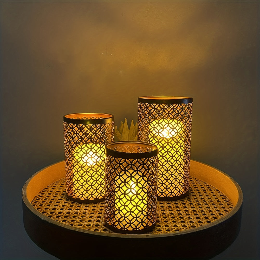 Avtoit | StylishFlame - 3-Piece Iron Candle Holders