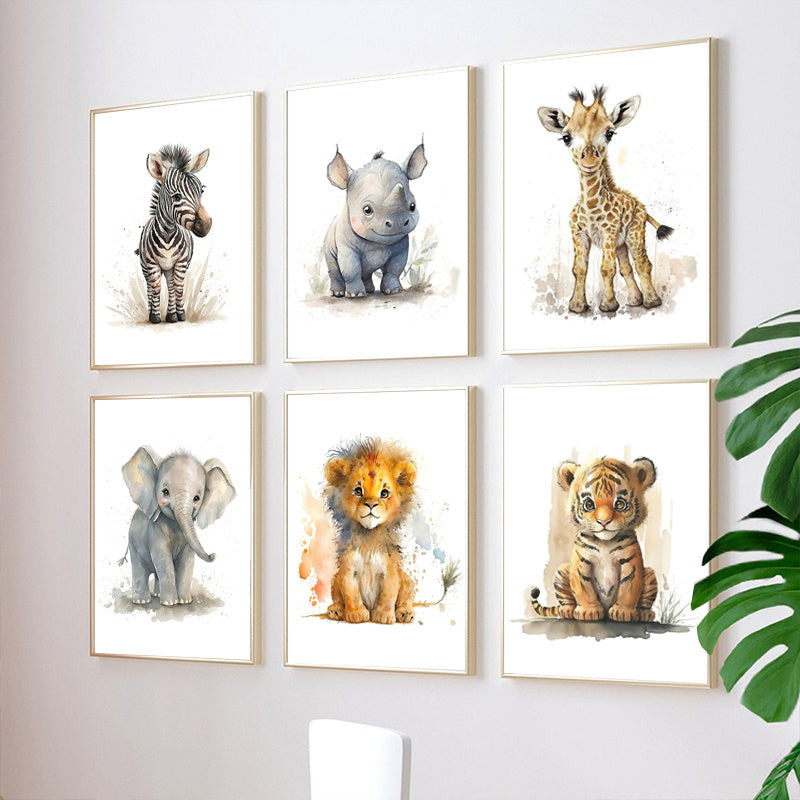 Avtoit | WildWhimsy – Set of 8 Cute Animal Posters for Lively Spaces