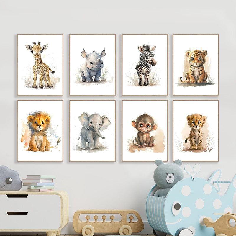 Avtoit | WildWhimsy – Set of 8 Cute Animal Posters for Lively Spaces