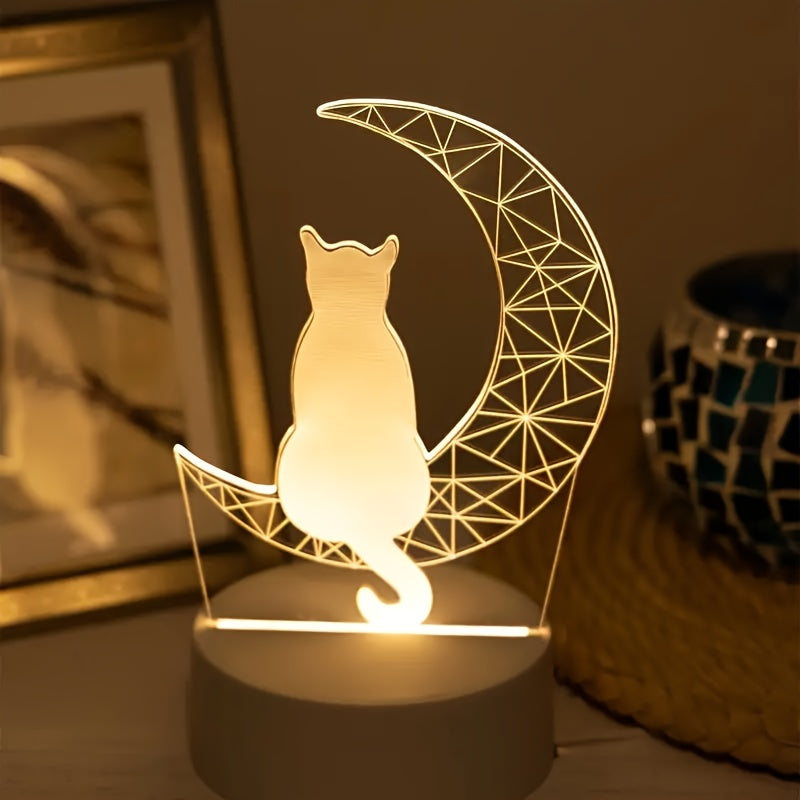 Avtoit | LunaCat - 3D Night Lamp with Moon Design