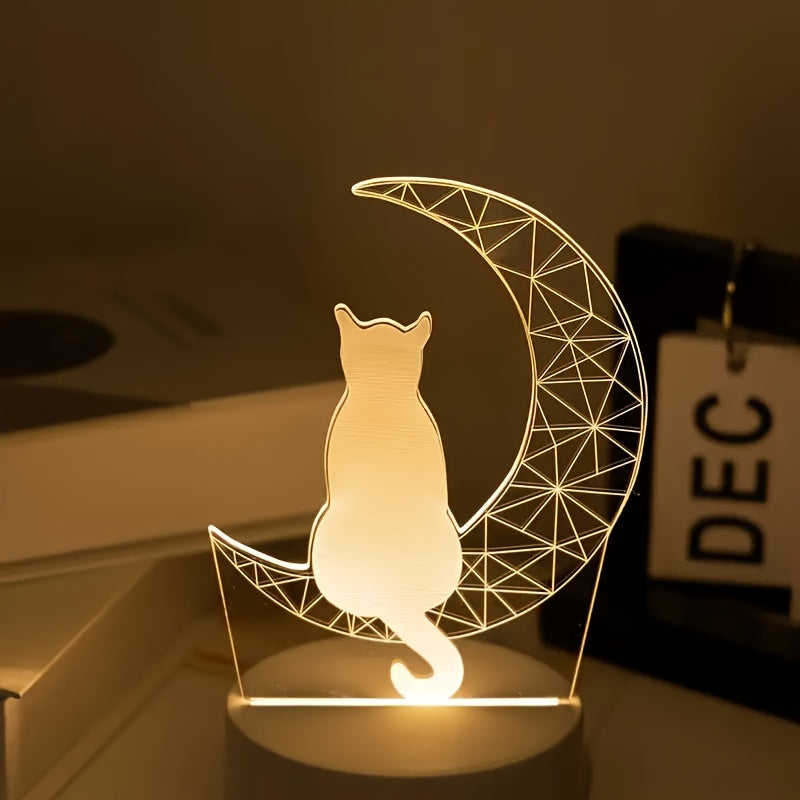 Avtoit | LunaCat - 3D Night Lamp with Moon Design