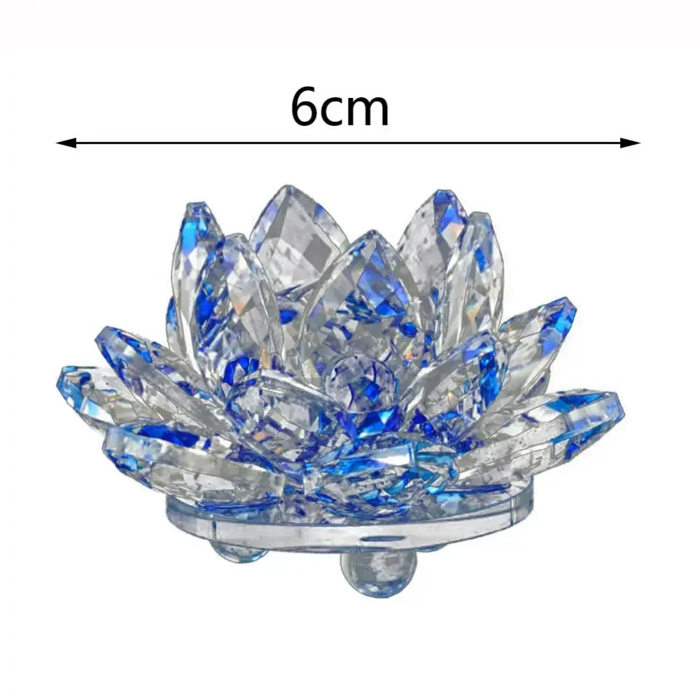 Avtoit | Crystal Lotus Flower Figurine Home Wedding Decoration Glass Art Collection Paperweight Office Table Ornaments Souvenir Gifts