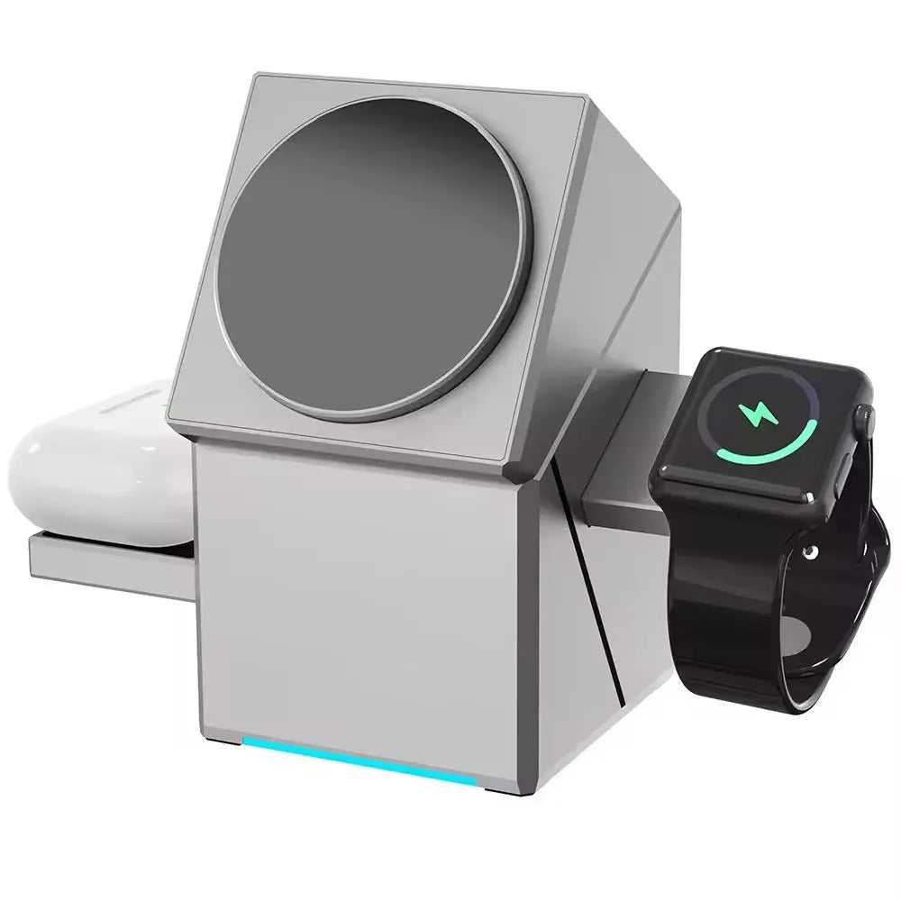 Avtoit | CubeCharge 3-in-1 Charging Station – Wireless Fast Charging for iPhone, Watch & AirPods
