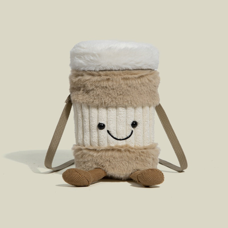 Avtoit | Cute Happy Coffee Mug Holder Plush Bag