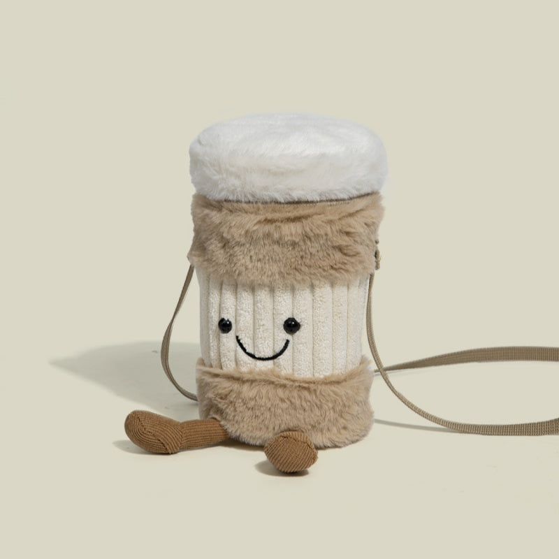 Avtoit | Cute Happy Coffee Mug Holder Plush Bag
