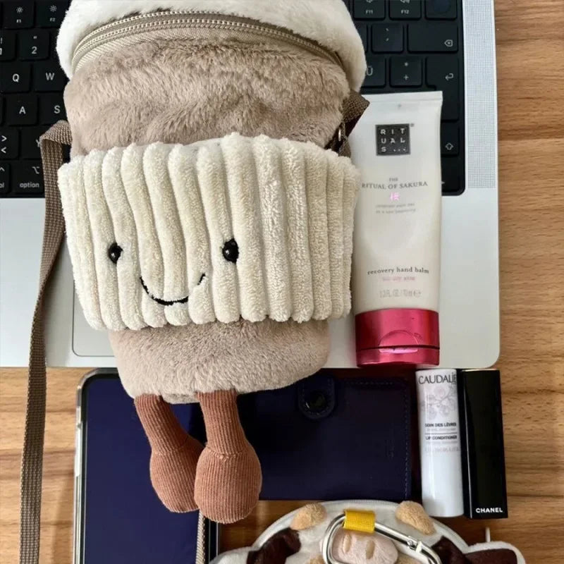 Avtoit | Cute Happy Coffee Mug Holder Plush Bag