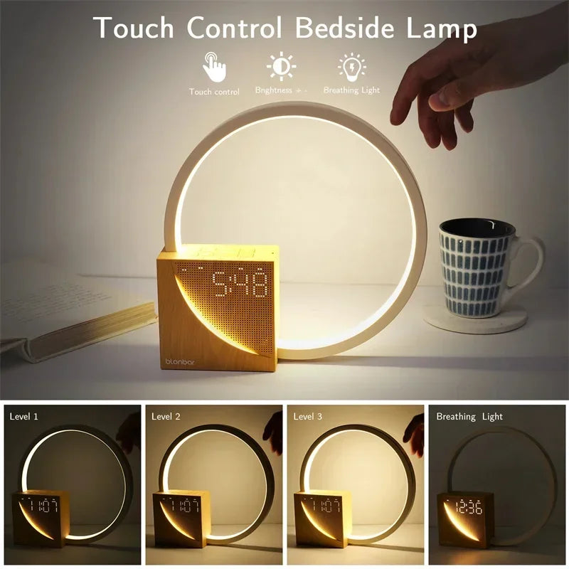 Avtoit | Elegant Touch Control Light Alarm Clock – Wood Design