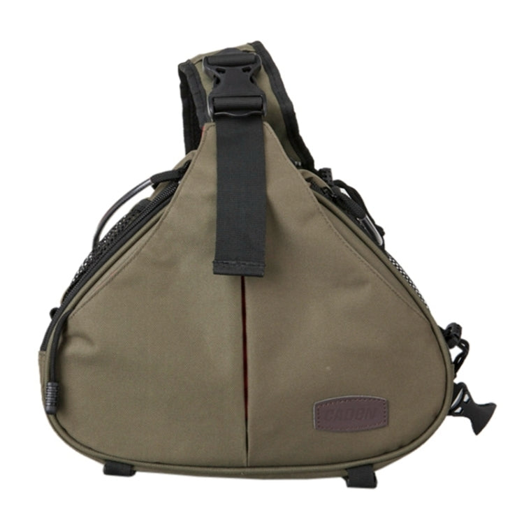 Avtoit | CADEN Triangle Tscope Sling Shoulder Cross Digital Camera Bags Case Soft Bag with Rain Cover for Canon Nikon Sony K1, Size: 36*31*15cm (Army Green)