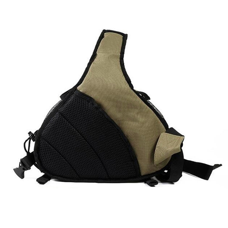 Avtoit | CADEN Triangle Tscope Sling Shoulder Cross Digital Camera Bags Case Soft Bag with Rain Cover for Canon Nikon Sony K1, Size: 36*31*15cm (Army Green)