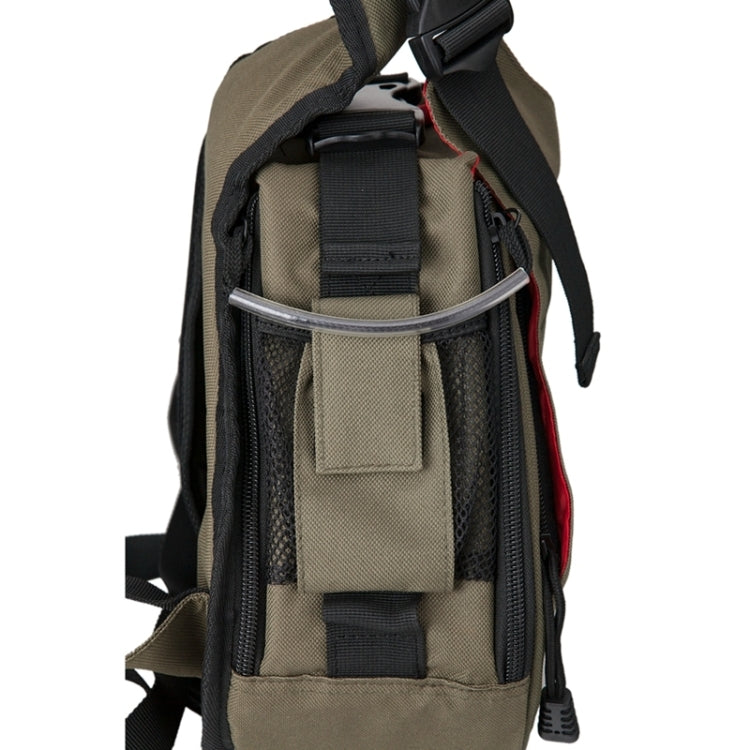 Avtoit | CADEN Triangle Tscope Sling Shoulder Cross Digital Camera Bags Case Soft Bag with Rain Cover for Canon Nikon Sony K1, Size: 36*31*15cm (Army Green)