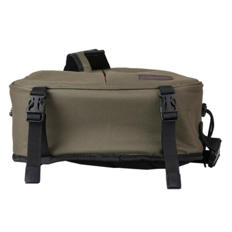 Avtoit | CADEN Triangle Tscope Sling Shoulder Cross Digital Camera Bags Case Soft Bag with Rain Cover for Canon Nikon Sony K1, Size: 36*31*15cm (Army Green)