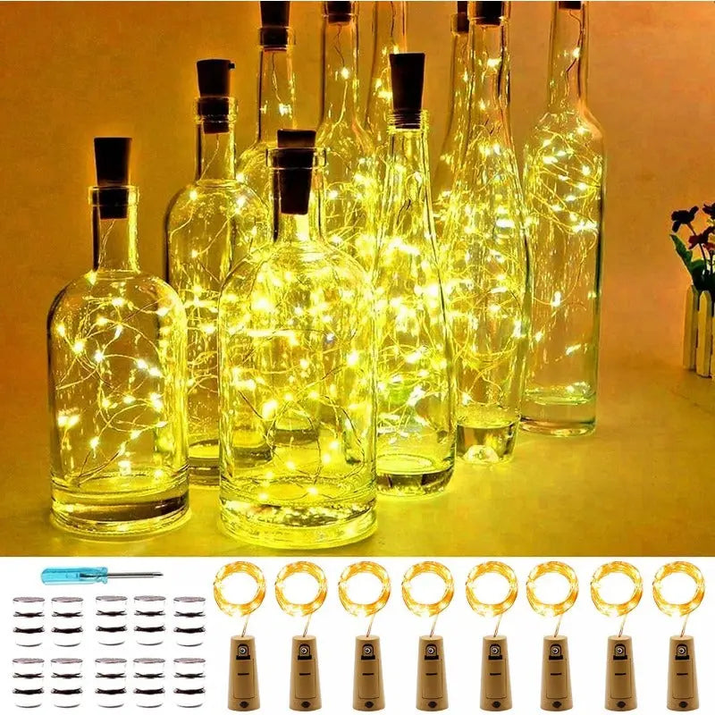 Avtoit | DIY Bottle Light with Cork – 20 LED Light Chain for Bottles in Warm White