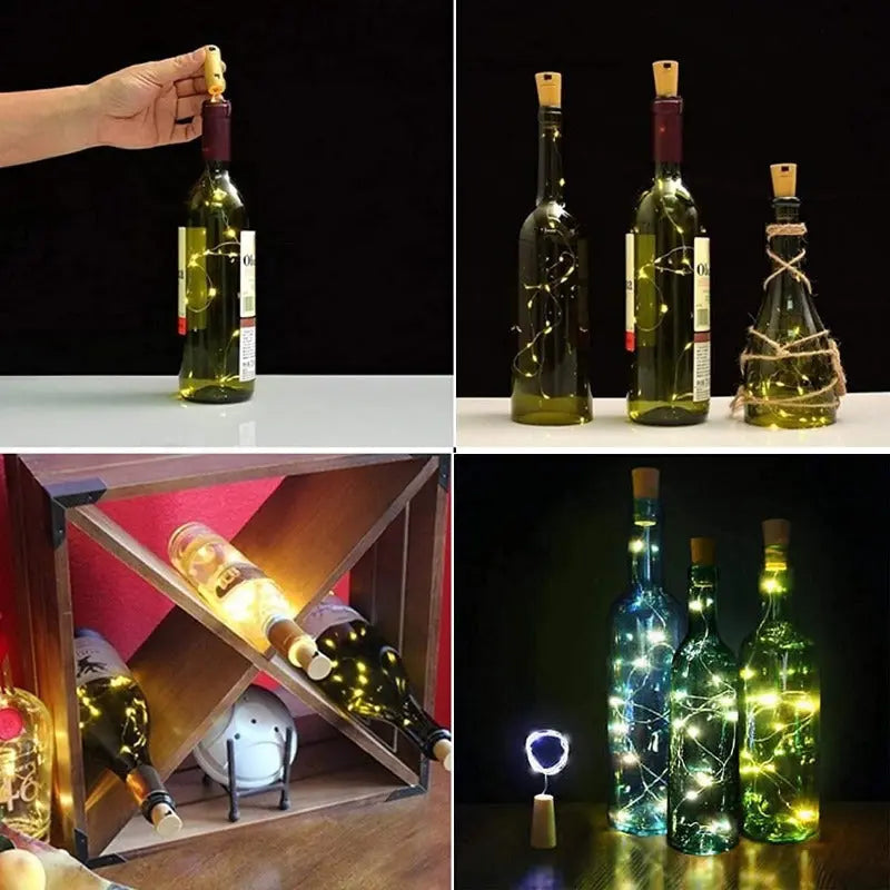 Avtoit | DIY Bottle Light with Cork – 20 LED Light Chain for Bottles in Warm White