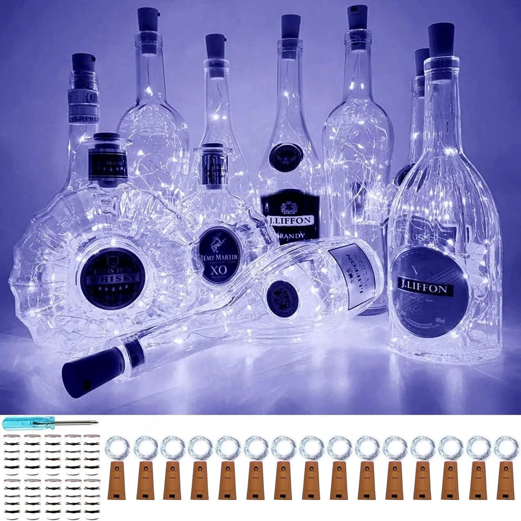 Avtoit | DIY Bottle Light with Cork – 20 LED Light Chain for Bottles in Warm White