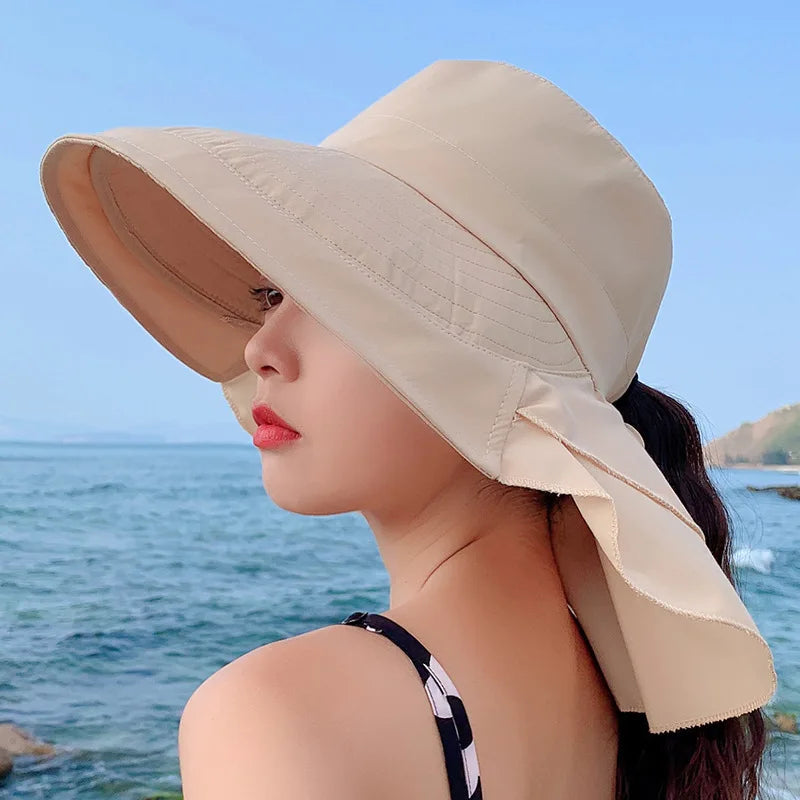 Avtoit | SUNNY | Women's Sun Hat for the Sun | Wide Brim UV Neck Protection | Solar Beach Hat Women