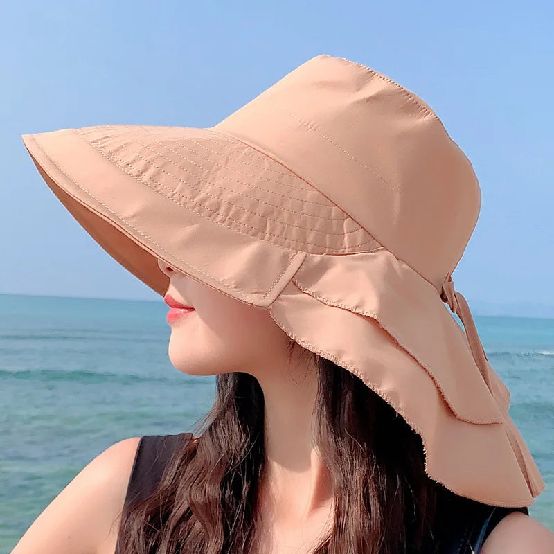 Avtoit | SUNNY | Women's sun hat for the sun | Wide brim UV neck protection | Solar beach hat woman