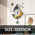 Avtoit | Decorative Wall Clock Navigation Sailboat Creative Design Clock Indoor Clock Decoration Living Room Background Wall Decor