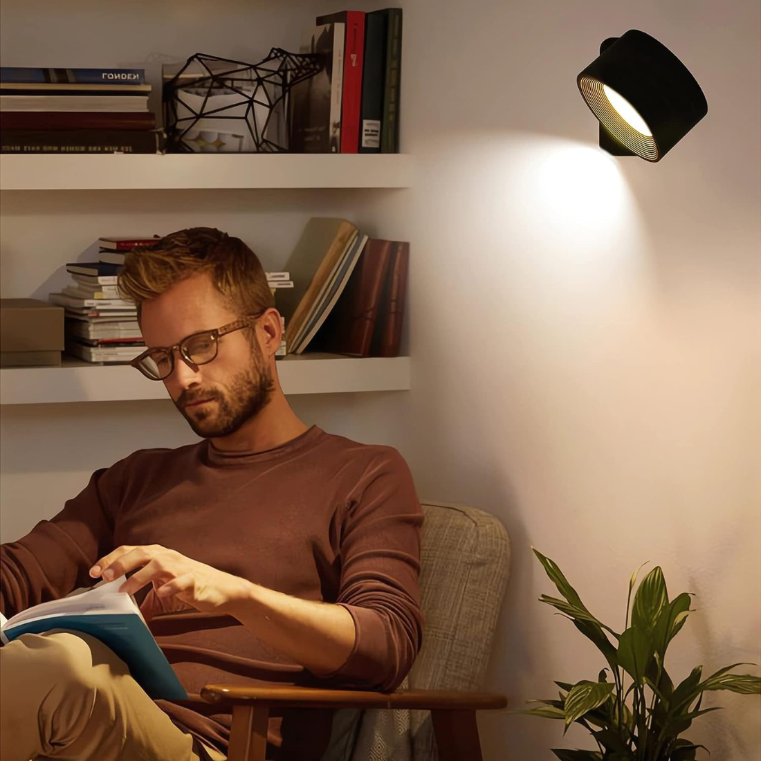 Avtoit | FlexiLamp – Wireless Rechargeable 360° LED Wall Light for Indoors & Outdoors