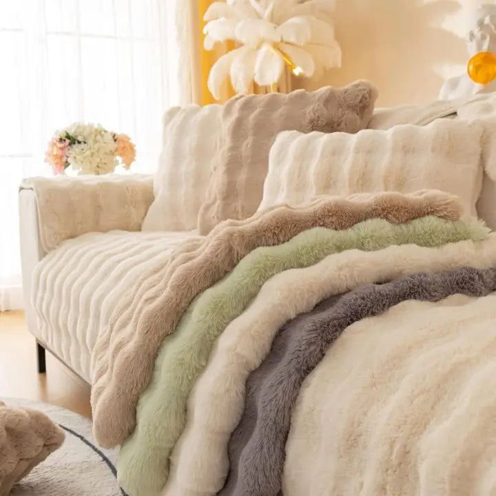 Avtoit | Thick Rabbit Plush Sofa Cover