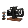 Avtoit | Silvara – Vintage Flip Down Clock in Walnut Wood | Retro Mechanical Design