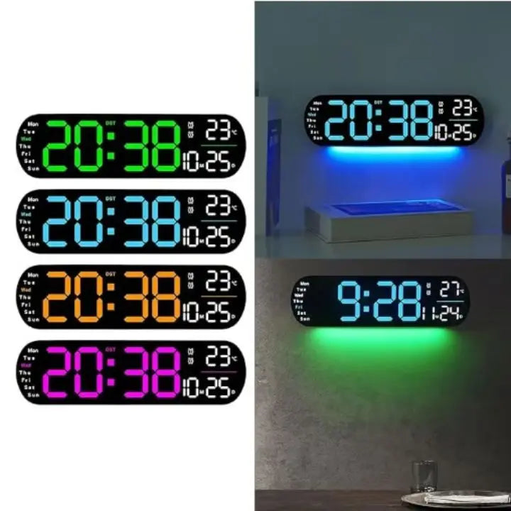 Avtoit | Digital Wall Clock Large LED Display with Remote Control